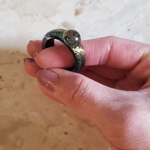 LARGE Glass Ring Mens